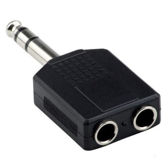 ADAPTADOR 1X JACK 6.3 MACHO 2X JACK 6.3 FÊMEA STEREO